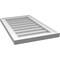Ekena Millwork Vertical Surface Mount PVC Gable Vnt: Non-Functional, w/2"W x 1-1/2"H, Brickmould Frame, 16"W x 26"H GVPVE16X2602SN - alternate 3